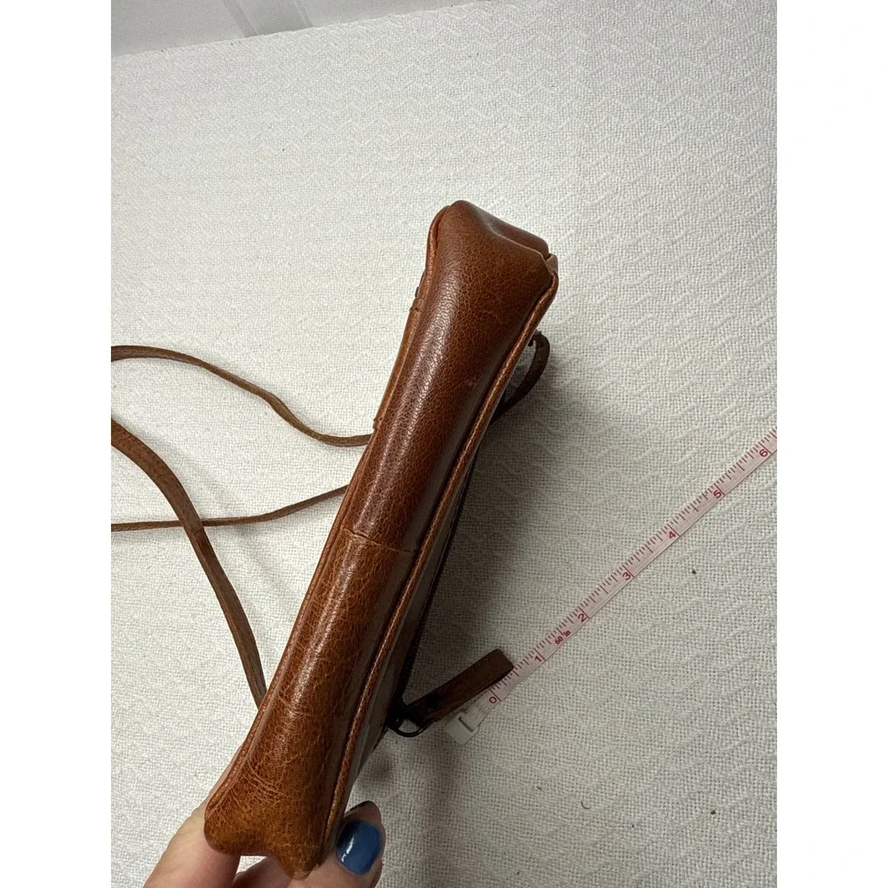 Brown Leather Crossbody Bag Small Purse‎ Pocketbook Lightweight Shoulder Bag